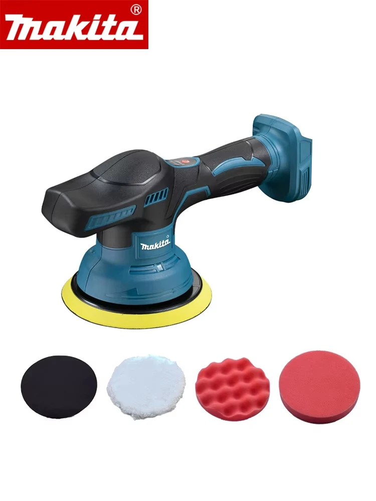 Genuine Makita 8-Gear Digital Display Cordless Car Polisher Original Electric Auto Waxing & Polishing Machine Compatible with Makita 18V Battery