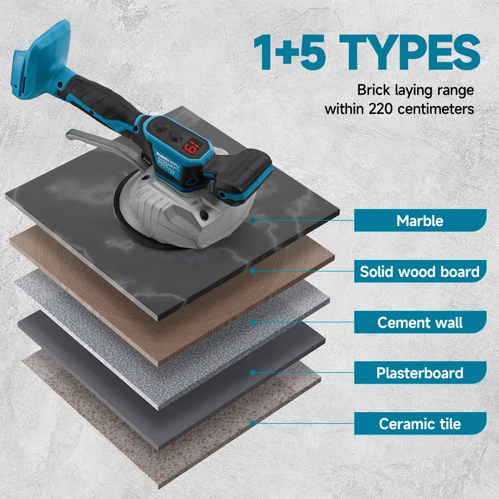 Makita 18V Battery 8 Speed Tile Laying Machine Tile Vibration Leveling Machine Cordless Home Tile Tile Installation Tool