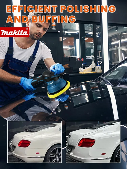 Genuine Makita 8-Gear Digital Display Cordless Car Polisher Original Electric Auto Waxing & Polishing Machine Compatible with Makita 18V Battery